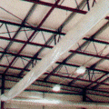 polythene ducting suspended overhead