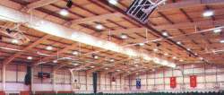 flexible air ducts in a gym